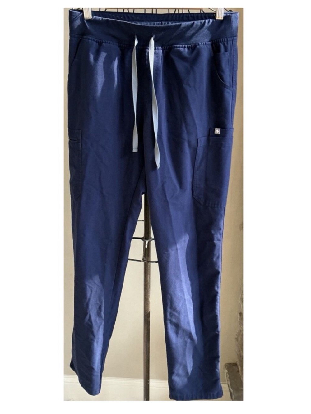 FIGS Technical High-Waisted Scrub Pants Navy Size Medium/Tall